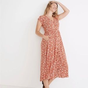 Madewell Button Front Midi Dress